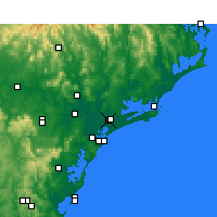 Nearby Forecast Locations - Williamtown - Kaart