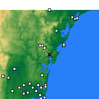 Nearby Forecast Locations - Gosford - Kaart