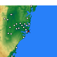 Nearby Forecast Locations - Little Bay - Kaart