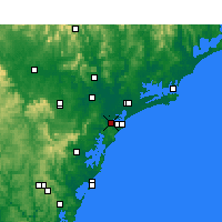 Nearby Forecast Locations - Newcastle Uni - Kaart