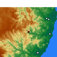 Nearby Forecast Locations - Yarras - Kaart
