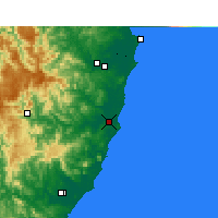Nearby Forecast Locations - Port Macquarie - Kaart