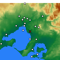 Nearby Forecast Locations - Moorabbin - Kaart
