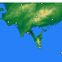 Nearby Forecast Locations - Yanakie - Kaart