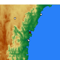 Nearby Forecast Locations - Batemans Bay - Kaart