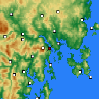Nearby Forecast Locations - Hobart - Kaart
