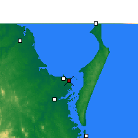 Nearby Forecast Locations - Hervey Bay Airp. - Kaart