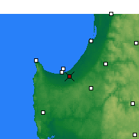 Nearby Forecast Locations - Busselton - Kaart