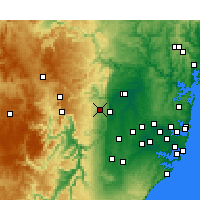 Nearby Forecast Locations - Springwood - Kaart