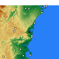 Nearby Forecast Locations - Wollongong - Kaart