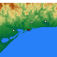 Nearby Forecast Locations - Lakes Entrance - Kaart