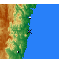 Nearby Forecast Locations - Narooma - Kaart