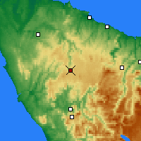 Nearby Forecast Locations - Waratah - Kaart