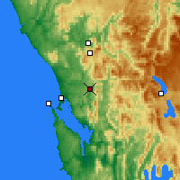 Nearby Forecast Locations - Queenstown - Kaart