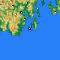 Nearby Forecast Locations - Cape Bruny - Kaart