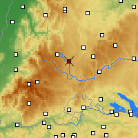 Nearby Forecast Locations - Villingen-Schwenningen - Kaart