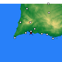 Nearby Forecast Locations - Praia da Rocha - Kaart