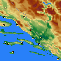 Nearby Forecast Locations - Vrgorac - Kaart