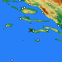 Nearby Forecast Locations - Vela Luka - Kaart