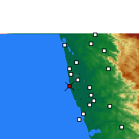 Nearby Forecast Locations - Alappuzha - Kaart