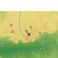 Nearby Forecast Locations - Mhow Cantonment - Kaart