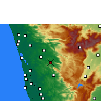 Nearby Forecast Locations - Thodupuzha - Kaart