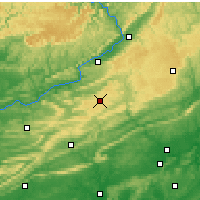 Nearby Forecast Locations - Hazleton - Kaart
