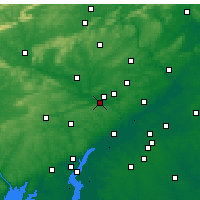 Nearby Forecast Locations - King of Prussia - Kaart
