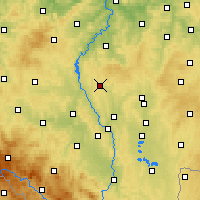 Nearby Forecast Locations - Milevsko - Kaart