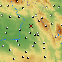 Nearby Forecast Locations - Opočno - Kaart