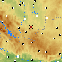 Nearby Forecast Locations - Trhové Sviny - Kaart