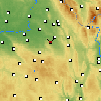 Nearby Forecast Locations - Vysoké Mýto - Kaart