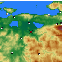 Nearby Forecast Locations - Mustafakemalpaşa - Kaart