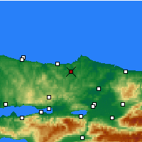 Nearby Forecast Locations - Kandıra - Kaart