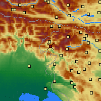 Nearby Forecast Locations - Kobarid - Kaart
