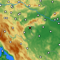 Nearby Forecast Locations - Metlika - Kaart