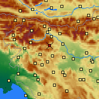 Nearby Forecast Locations - Železniki - Kaart