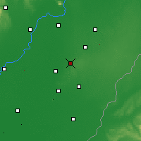 Nearby Forecast Locations - Hajdúböszörmény - Kaart
