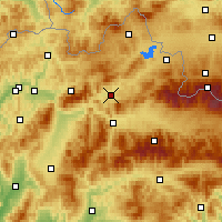 Nearby Forecast Locations - Dolný Kubín - Kaart