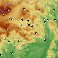 Nearby Forecast Locations - Spišské Vlachy - Kaart