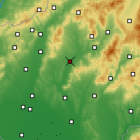 Nearby Forecast Locations - Topoľčany - Kaart