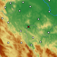 Nearby Forecast Locations - Velika Kladuša - Kaart