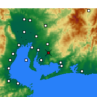 Nearby Forecast Locations - Okazaki - Kaart