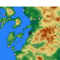 Nearby Forecast Locations - Yatsushiro - Kaart