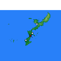 Nearby Forecast Locations - Okinawa - Kaart