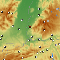 Nearby Forecast Locations - Müllheim - Kaart