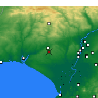Nearby Forecast Locations - Bollullos Par del Condado - Kaart