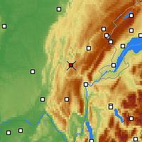 Nearby Forecast Locations - Oyonnax - Kaart