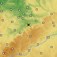 Nearby Forecast Locations - Kirchheim unter Teck - Kaart
