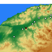 Nearby Forecast Locations - Oued Rhiou - Kaart